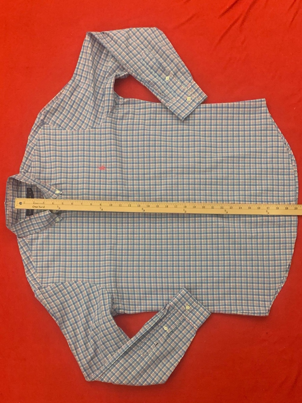 RALPH LAUREN LS Pink White & Blue Plaid Shirt - Picture 6 of 7